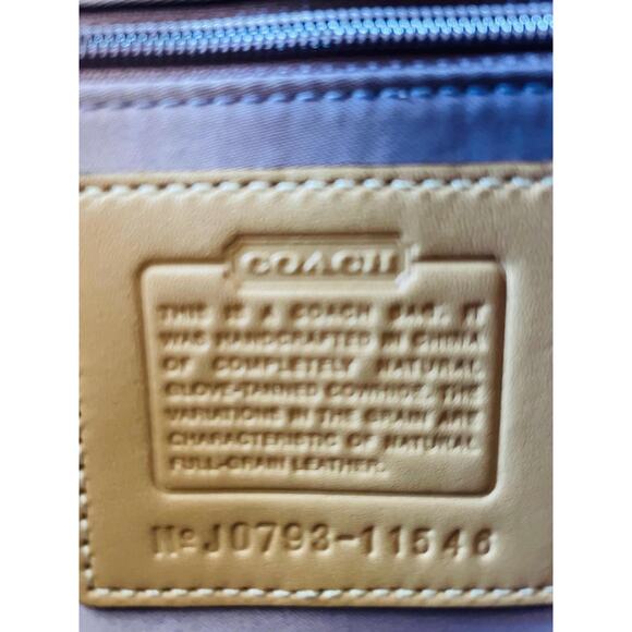 Coach Hampton Flap stitched tan Bag 11546 Satchel/Carryall - Picture 9 of 9